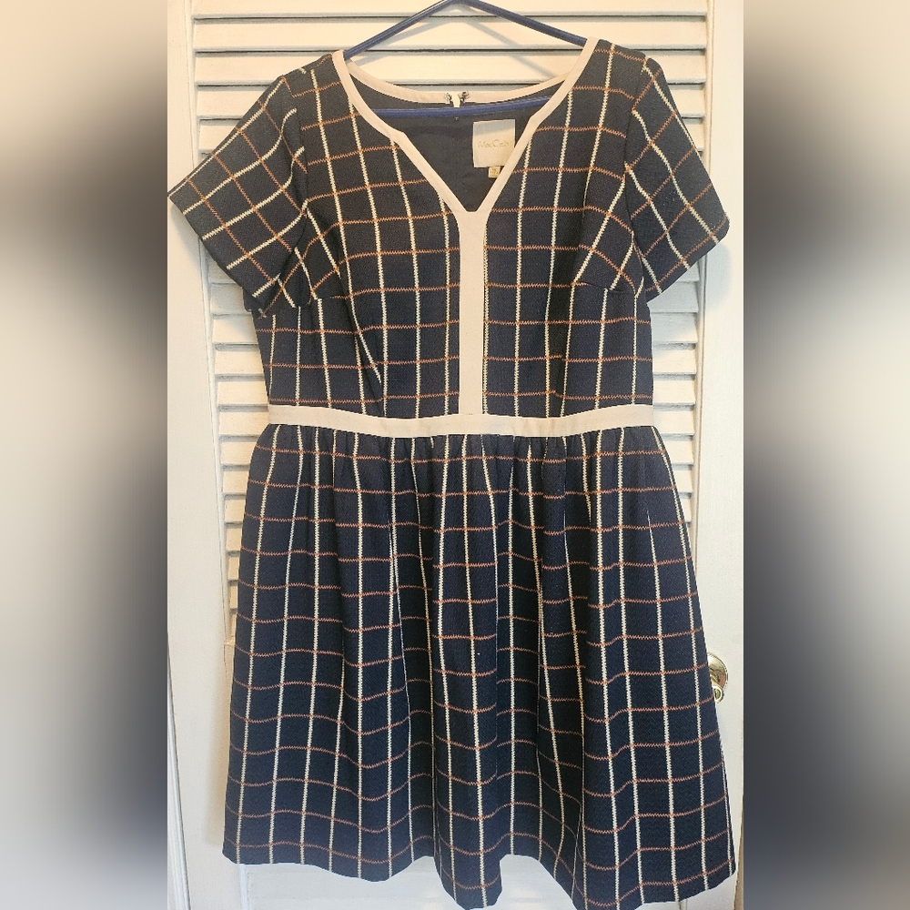 ModCloth Pertinent Pacing Dress “New Girl” Navy Size 1X